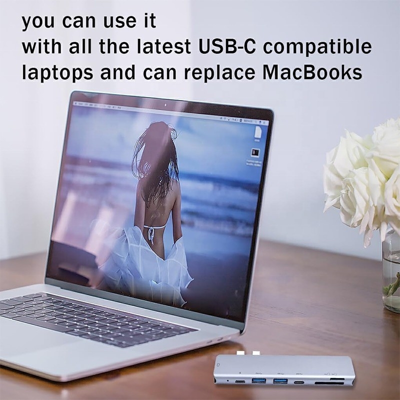 USB C Type C 4K 30Hz HDMI USB 3.0 TF SD Adapter Hub Docking Station สําหรับ Macbook Pro