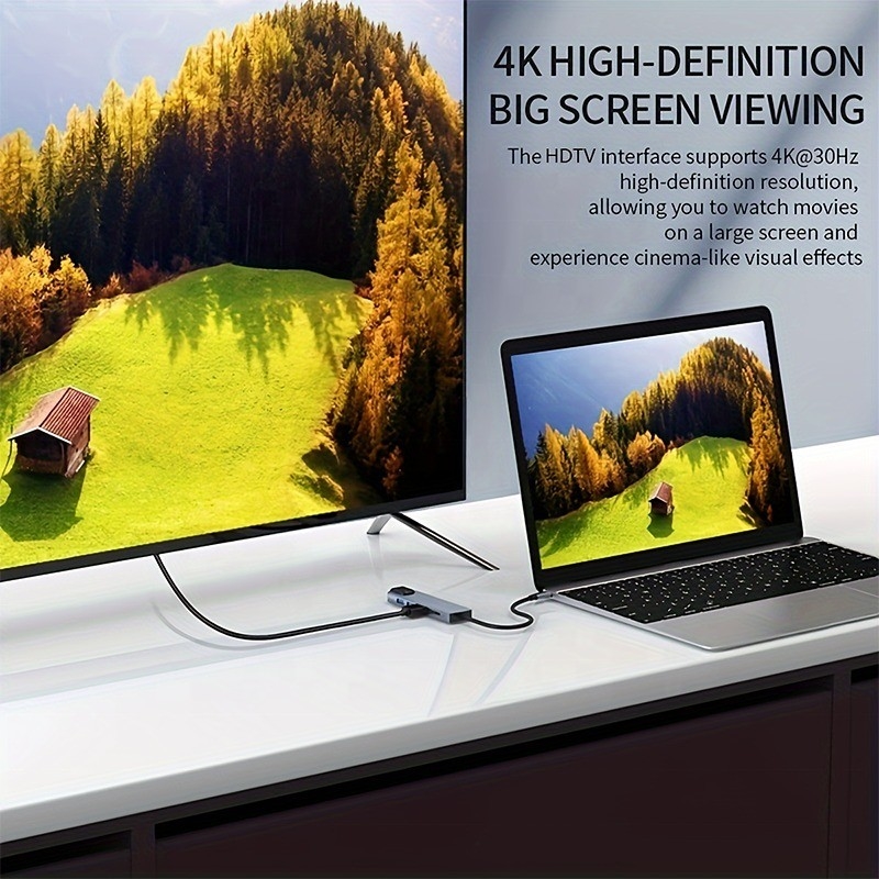 การชาร์จเร็ว 16 ใน 1 USB C Adapter สําหรับมือถือ โน๊ทบุ๊คคอมพิวเตอร์ 4K HDMI RJ45 PD