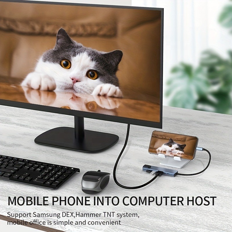การชาร์จเร็ว 16 ใน 1 USB C Adapter สําหรับมือถือ โน๊ทบุ๊คคอมพิวเตอร์ 4K HDMI RJ45 PD