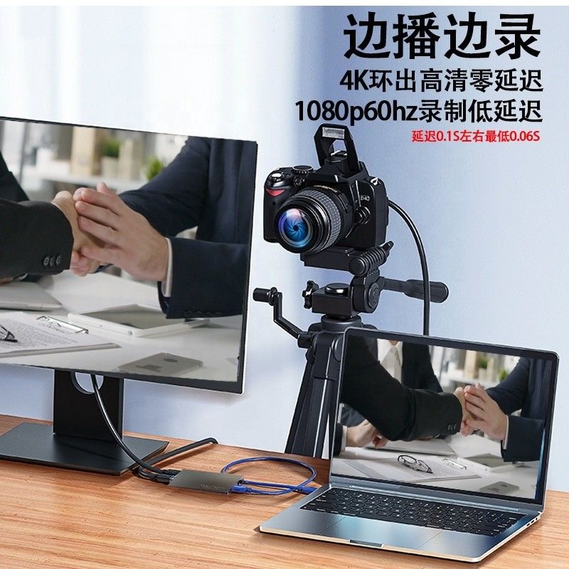 Loop Out USB C Type C Hub พร้อมการ์ดถ่ายวิดีโอ HDMI ความละเอียดสูง 4K 60Hz