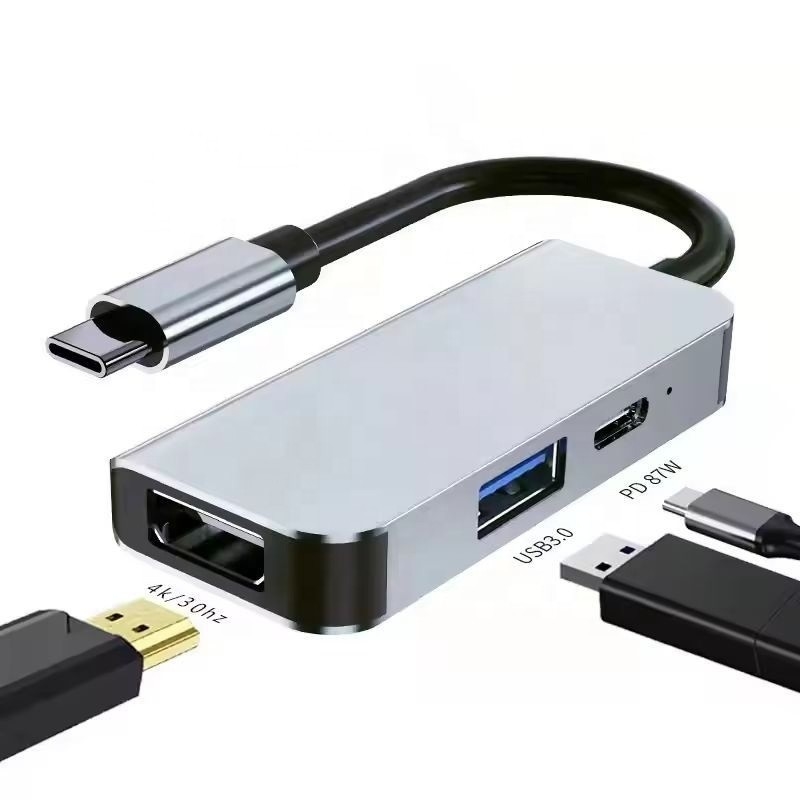 USB 3.1/USB Type-C Hub Adapter Docking Station พร้อม 4K HDMI USB3.0 USB 3.0 Type C PD