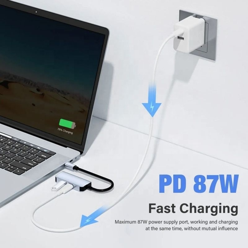 USB 3.1/USB Type-C Hub Adapter Docking Station พร้อม 4K HDMI USB3.0 USB 3.0 Type C PD