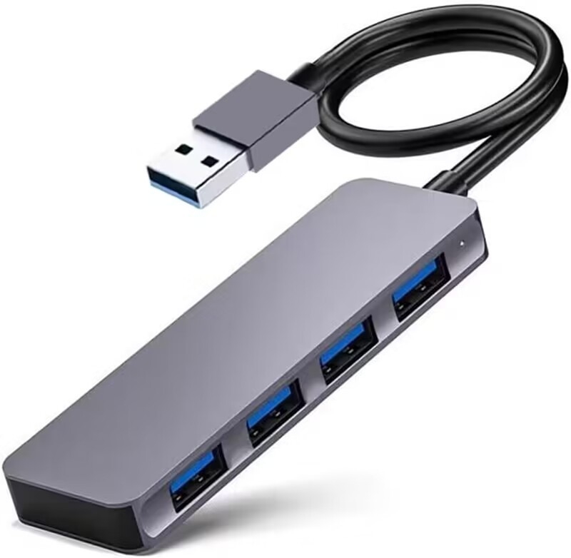 ความเร็วสูง 4 ท่า USB 3.0 HUB 5Gbps USB C พกพา พร้อมอุปกรณ์ปรับพลังงานสําหรับ PC Mac Laptop