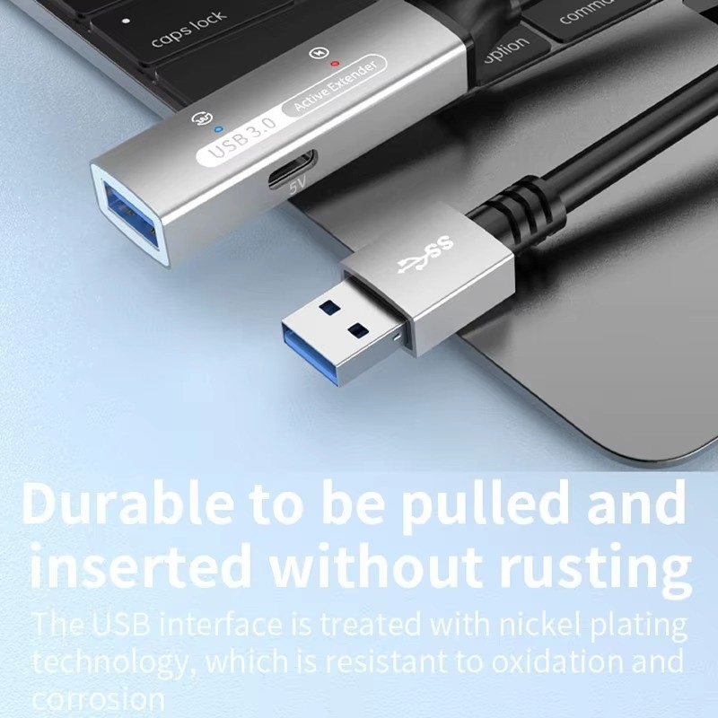 สายขยายฮับ USB 3.0 แบบ A เพศชายไปยังสายข้อมูลเพศหญิง พร้อมพลังงานฮับ USB C ยาวเกิน