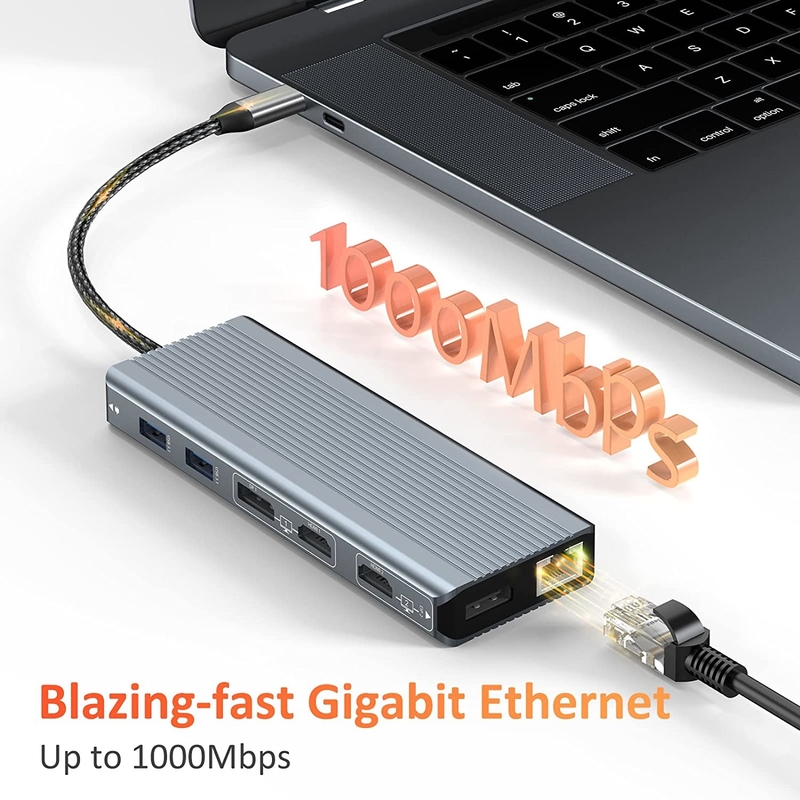 ความเร็วในการโอนข้อมูลสูงถึง 5/10Gbps การเชื่อมต่อคอมพิวเตอร์แล็ปท็อป Thunderbolt ด้วยการส่งพลังงาน 85/100W สําหรับผลงานที่แข็งแรง
