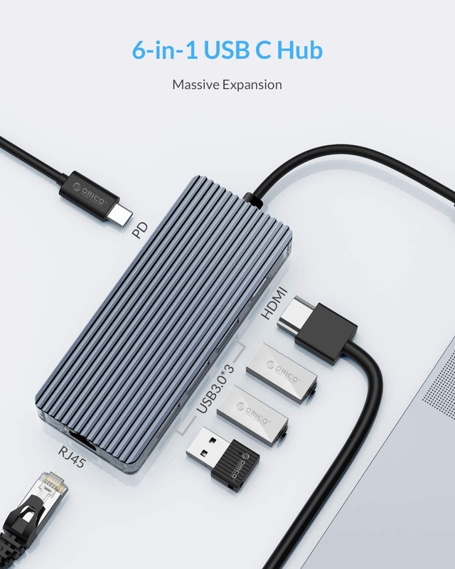 TYPE-C เพศชาย 11 ใน 1 ฮับ คอมพิวเตอร์คอมพิวเตอร์เล็ปโตป สเตชั่นด็อปป์ด้วย 1000Mbps RJ45 และ USB-C PD