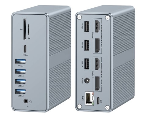 การจัดส่งพลังงานสูงสุด 120W USB-C Hub Docking Station WithMicroSD3.0 Card Reader กับการทํางาน
