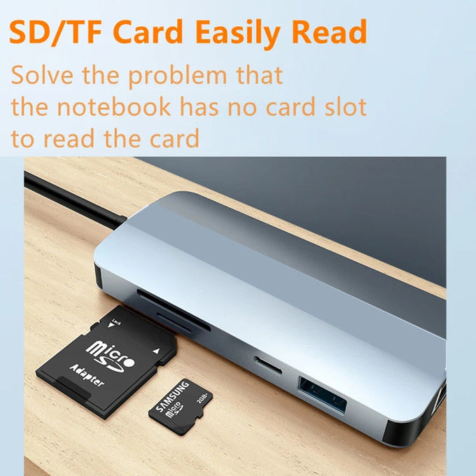 13 ใน 1 USB C Hub Docking Station ดับเบิลดิสเพลย์ ดับเบิลดิสเพลย์พร้อมเสียง