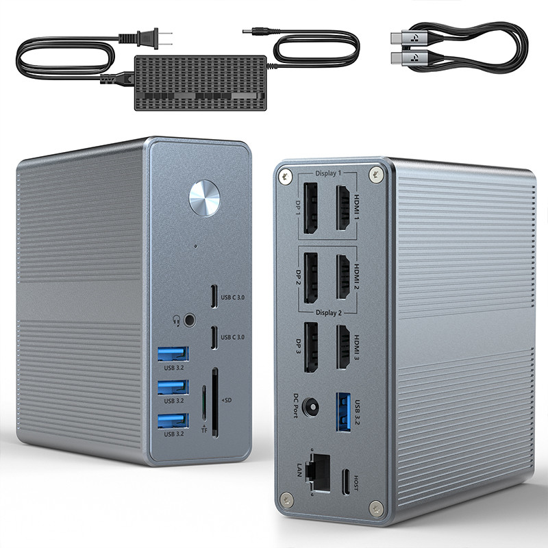 ดีไซน์คอมแพคทิก USB-C Multiport Docking การแก้ไขสุดยอดสําหรับผู้ใช้ Chrome OS