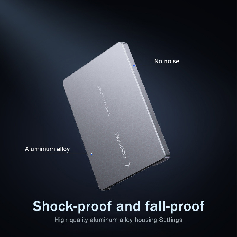 ความต้านทานแรงกระแทก SSD สูงถึง 4TB ความต้านทานแรงกระแทก 350G ในระยะเวลา 0.5ms 0°C ถึง 55°C