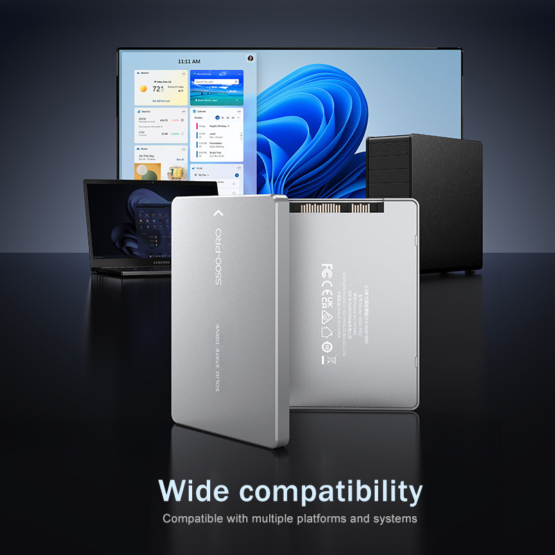 ความต้านทานแรงกระแทก SSD สูงถึง 4TB ความต้านทานแรงกระแทก 350G ในระยะเวลา 0.5ms 0°C ถึง 55°C