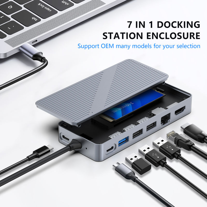 สถานี dock USB-C USB 3.0 1G Ethernet 4K HDMI สําหรับอุปกรณ์ USB C