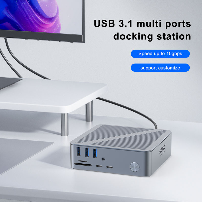 สถานีเชื่อมต่อ USB-C สำหรับเดสก์ท็อป HDMI ความละเอียด 4K Display Port USB C 3.1 สำหรับแล็ปท็อป PC