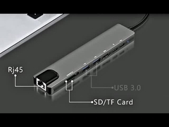 8 ใน 1 Multiport USB C USB-C Hub Type C 3.1 ถึง USB 3.0 4K HD HDMI